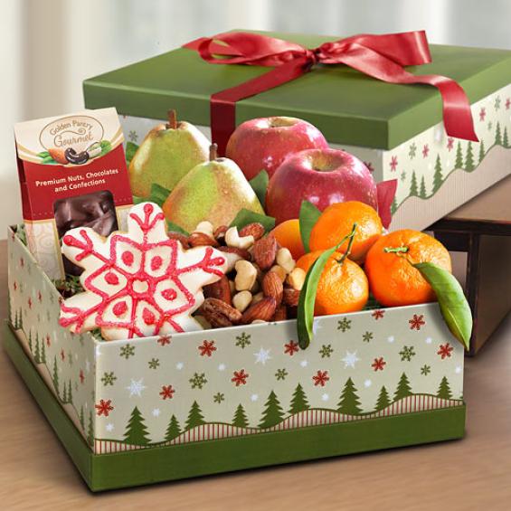 Summit Christmas Fruit and Treats Gift Box AG1000 A Gift Inside
