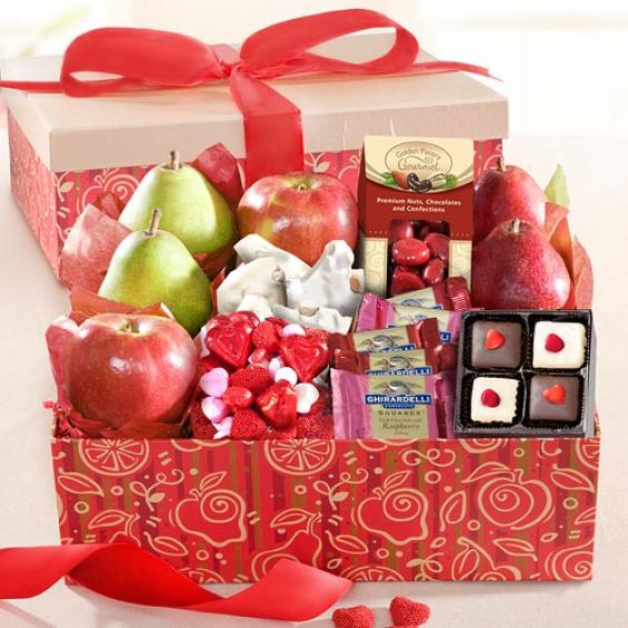 Be My Valentine Fruit Gift Box for Chocolate Lovers - AG1003 - A Gift Inside