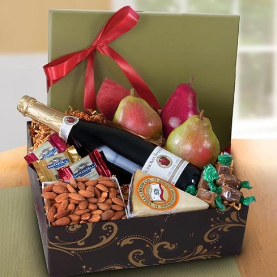 AG2101, Sonoma Deluxe Fruit and Sparkling Cider Gift Box
