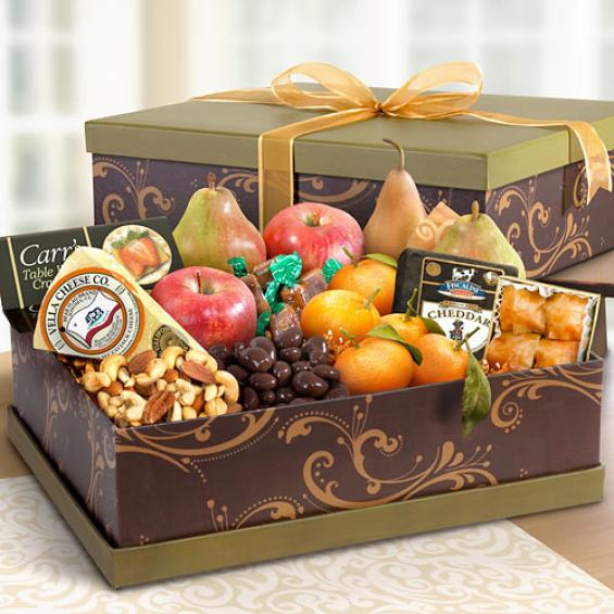Sonoma Ultimate Fruit and Cheese Gift Box AG3100 A Gift Inside