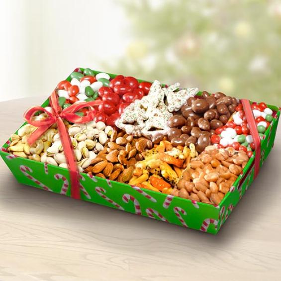 AG5001, North Pole Grand Treats Christmas Gift Tray