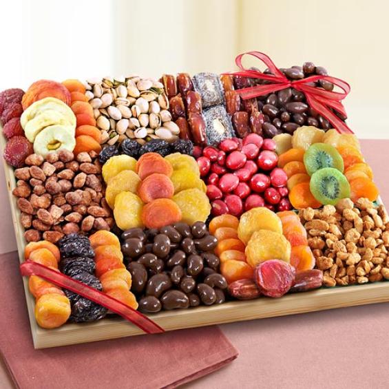 AP8045, Sweet Extravagance Grand Chocolate, Nuts & Fruit Tray