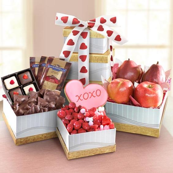AT0010V, Love Fruit and Sweets Valentine Gift Tower