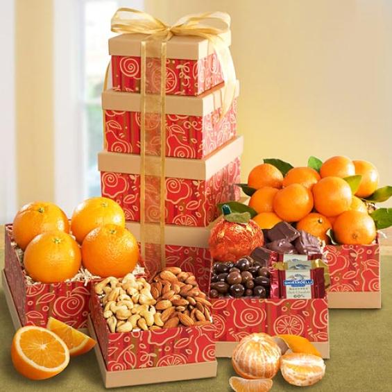 AT0027, Nuts about Citrus and Chocolate Deluxe Tower