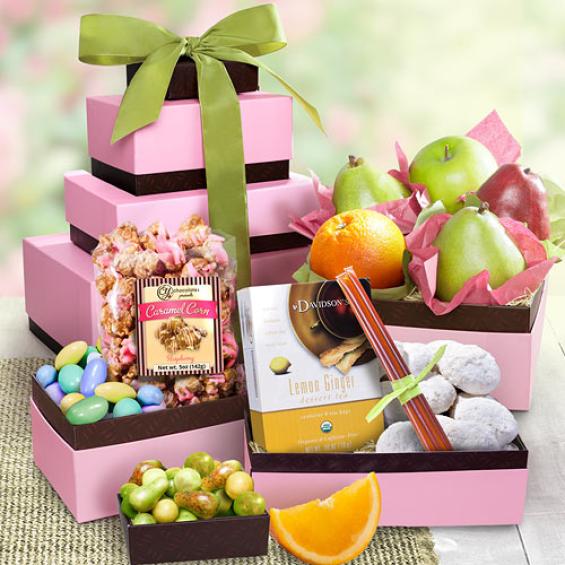 AT0228, Spring Delights Fruit and Gourmet Tower