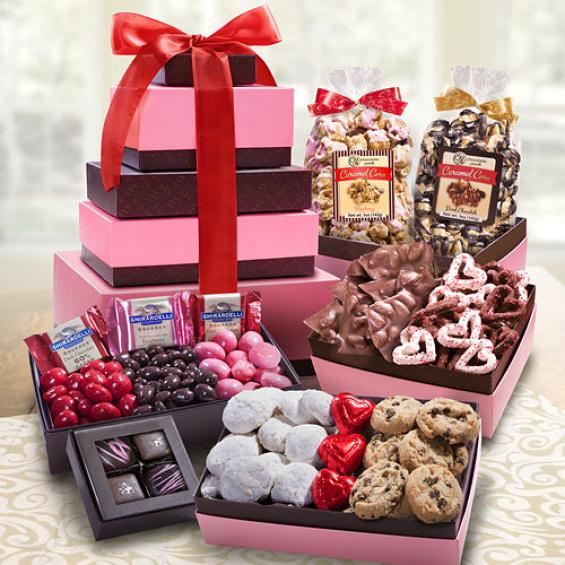 AT0232, Sweetheart Collection Deluxe Valentines Day 5-Box Tower