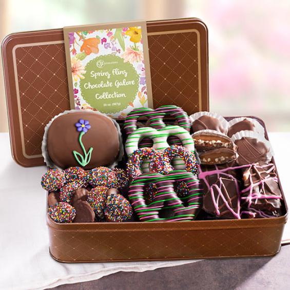 CY2201M, Spring Fling Chocolate Deluxe Collection in Keepsake Tin