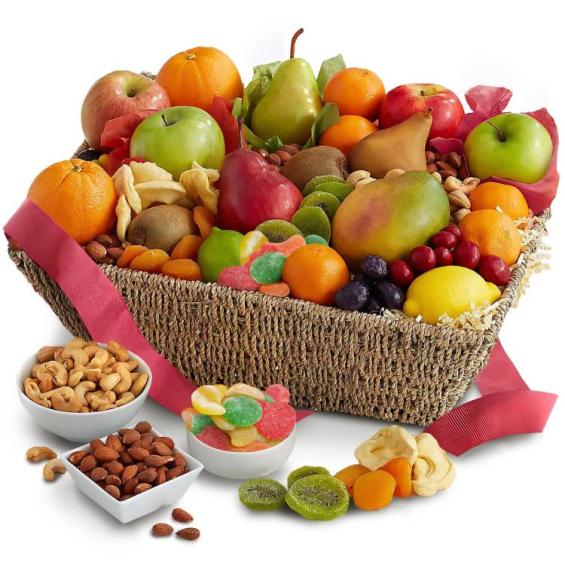 Fresh from the Harvest Fruit Nut Sweets Basket AA5062 A