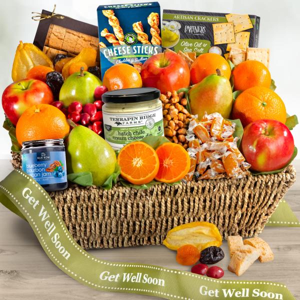 AA4016G, Get Well Soon California Farmstead Fruit Gift Basket