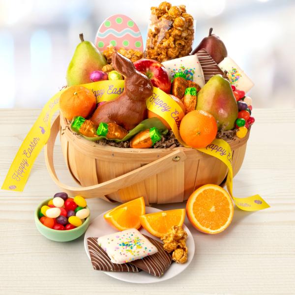 AA4050E, Easter Bunny Fruit and Treats Gift Basket