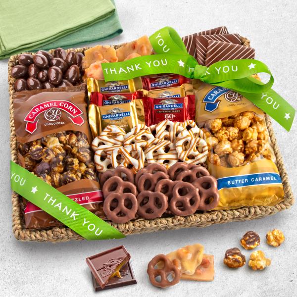 AA4056T, Thank You Chocolate, Caramel and Crunch Grand Gift Basket