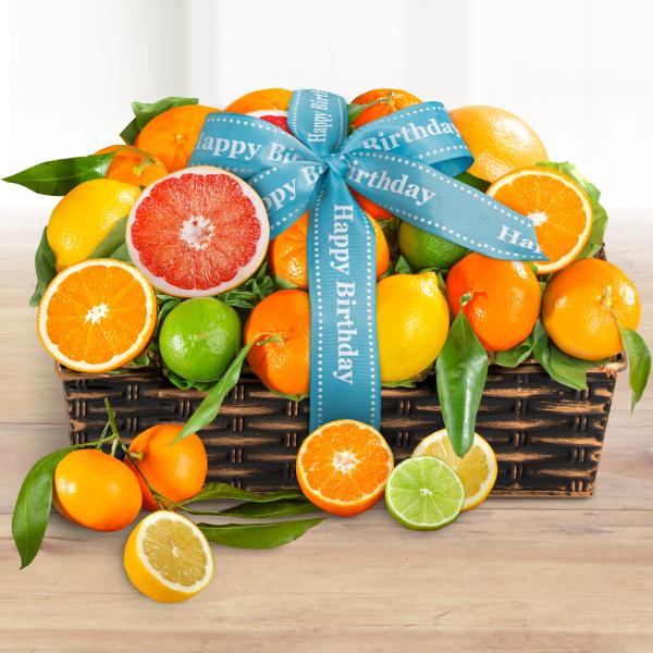 AA4072B, Happy Birthday Sweet Sunshine Citrus Fruit Gift Basket