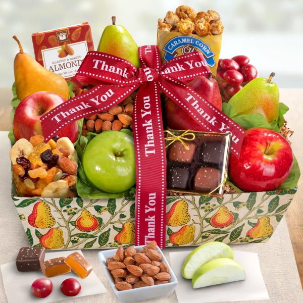 AA4094T, Thank You Orchard Delight Fruit and Gourmet Basket