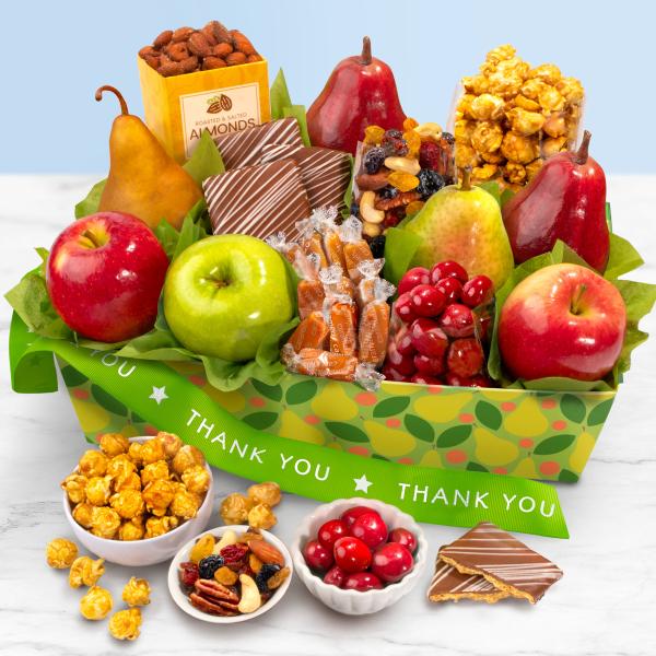 AA4094T, Thank You Orchard Delight Fruit and Gourmet Basket