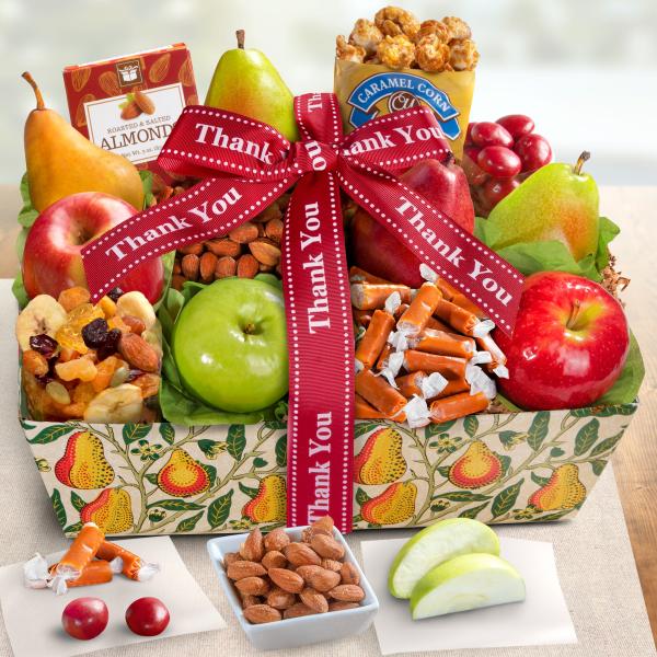 AA4094T, Thank You Orchard Delight Fruit and Gourmet Basket