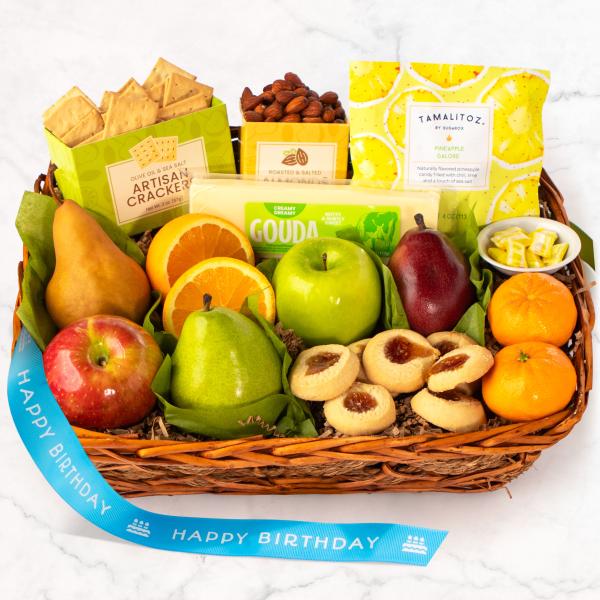 AA4101B, Happy Birthday Deluxe Fruit Basket