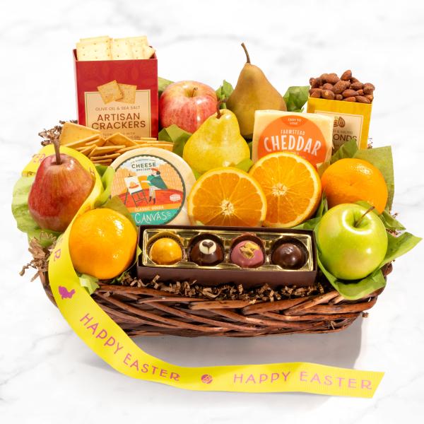 AA4101Easter, Happy Easter Deluxe Fruit Basket