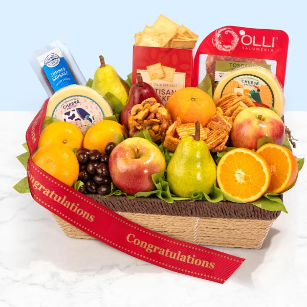 AA4102C, Congratulations Sweet & Savory Farmstead Gift Basket
