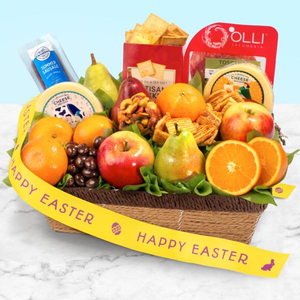 AA4102Easter, Happy Easter Sweet & Savory Farmstead Gift Basket