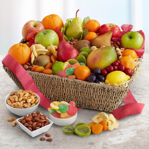 AA5062, Fresh from the Harvest Fruit, Nut & Sweets Basket