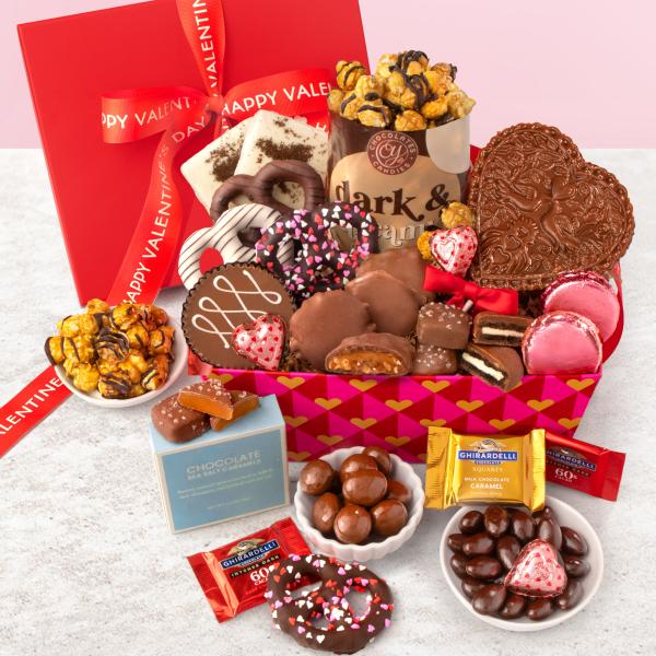 AA9001V, Valentine Chocolate Bliss Assortment Gift Basket