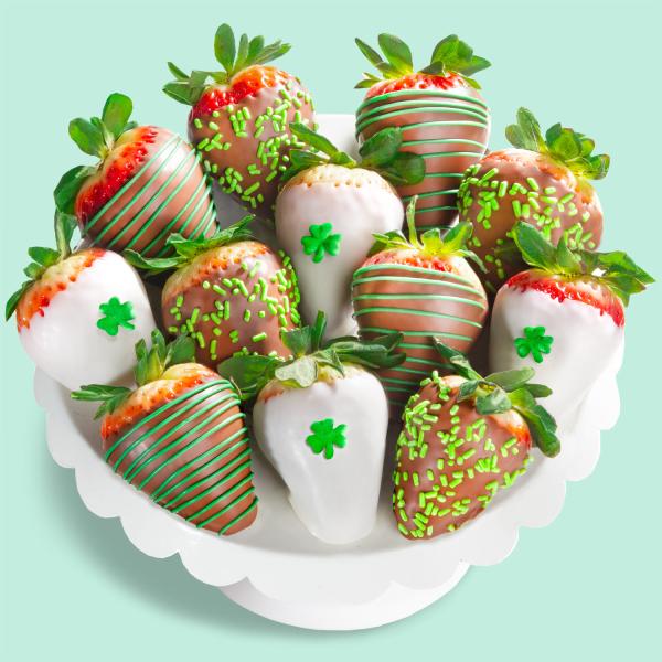 ACD2022, St. Patrick's Day Chocolate Covered Strawberries - 12 Berries