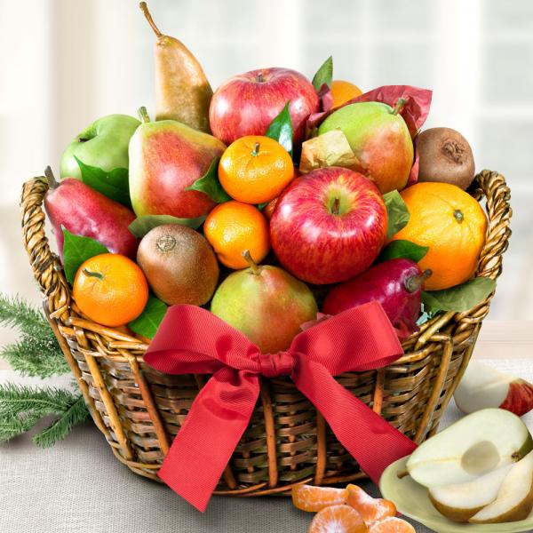AA4000, Harvest Gold California Bounty Fruit Basket