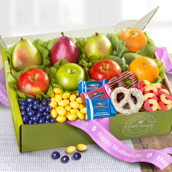 AB2026M, Mother's Day Sweets and Fruit Deluxe Gift Box