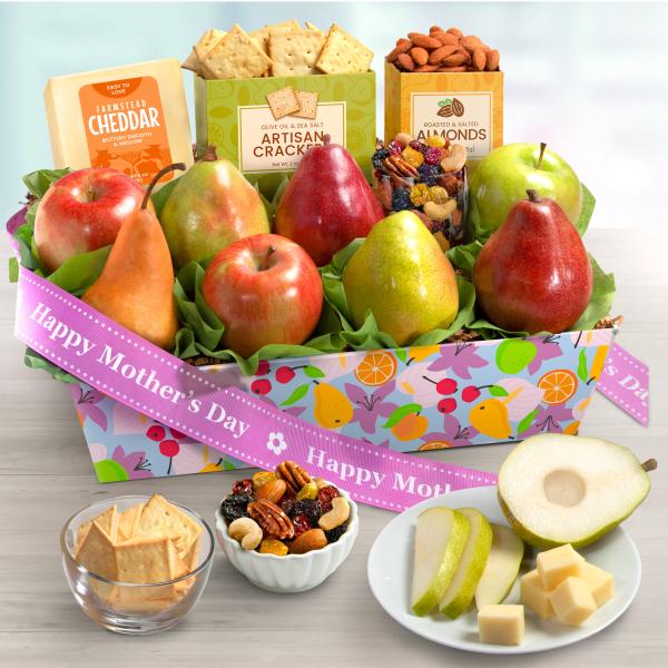 AP8019M, Happy Mothers Day Classic Fruit and Gourmet Gift Basket