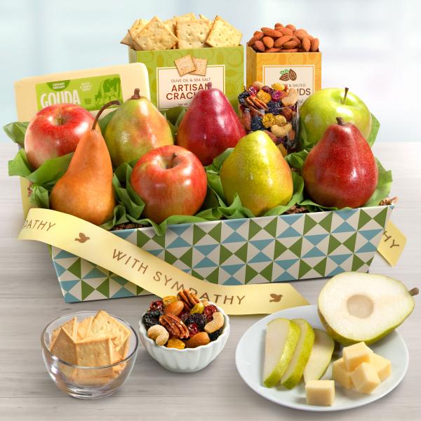 AP8019S, Sympathy Classic Fruit and Gourmet Gift Basket