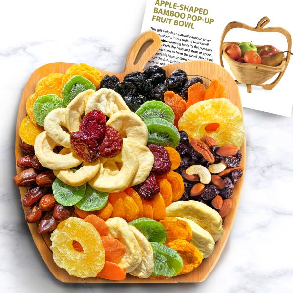 AP8058, Dried Fruit & Apple Bamboo Fruit Bowl