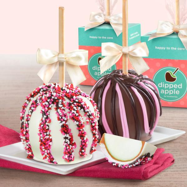 CA2006, Sweet Love Chocolate Covered Caramel Apples Pair