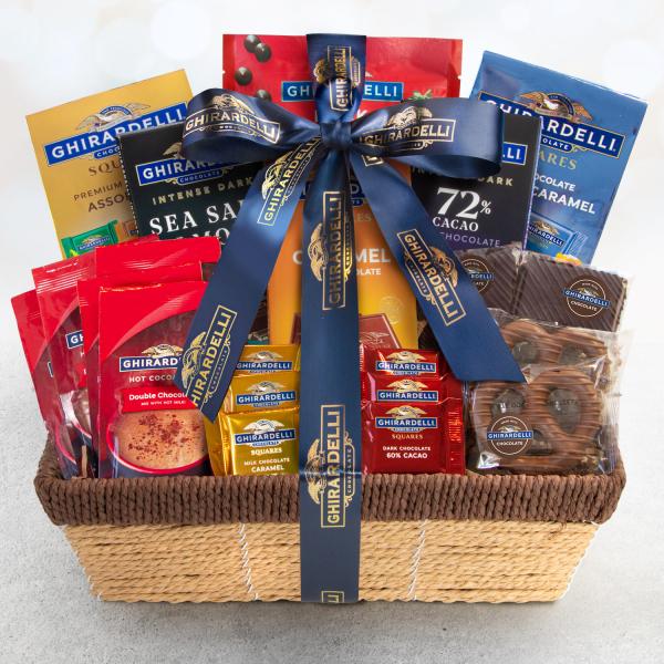 GHA3003, Deluxe Ghirardelli Delights Gift Basket