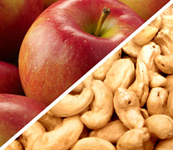 Organic Fuji Apples with Organic Roasted Salted Cashews