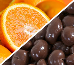 Organic Navel Oranges with Organic Chocolate-covered Cashews