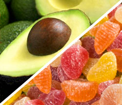 Organic Avocado with Organic Fruit Gel Slices
