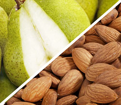 Organic Bartlett Pears with Organic Roasted and Salted Almonds