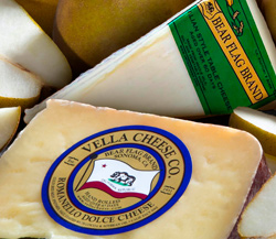 Vella Romanello Dolce, Bear Flag Italian Table Cheese & Buerré Bosc Pears