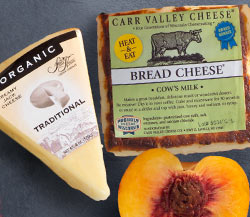 Carr Valley Bread Cheese, Sierra Nevada Organic Jack Cheese & Peach Medley