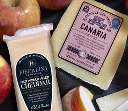 Carr Valley Canaria, Fiscalini Old World Cheddar & Evercrisp Apples