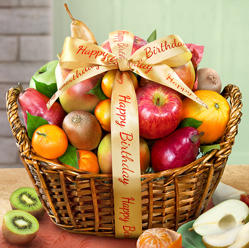 Happy Birthday Fruit Basket