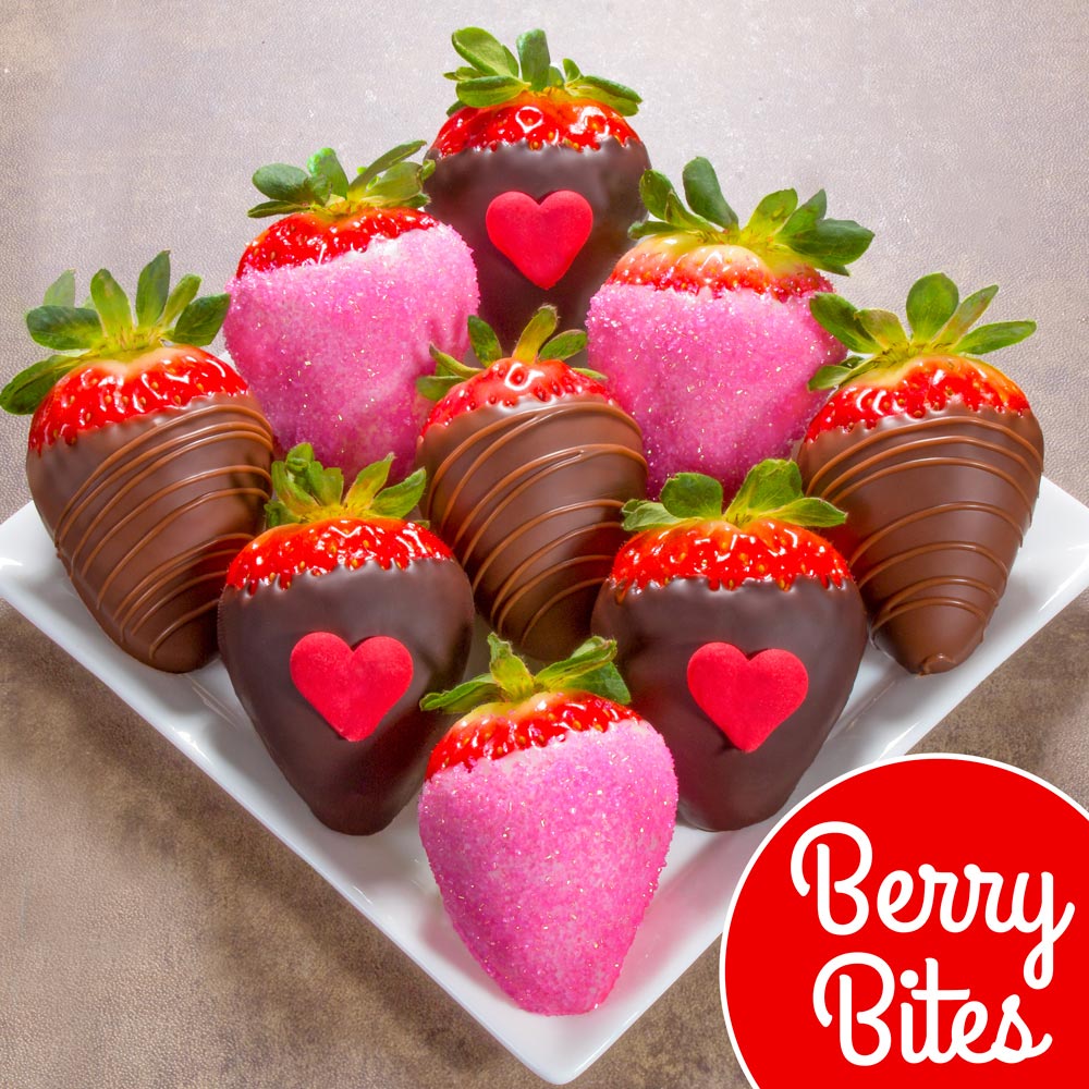 9 Love Bites Chocolate Covered Strawberries (Fun Size)
