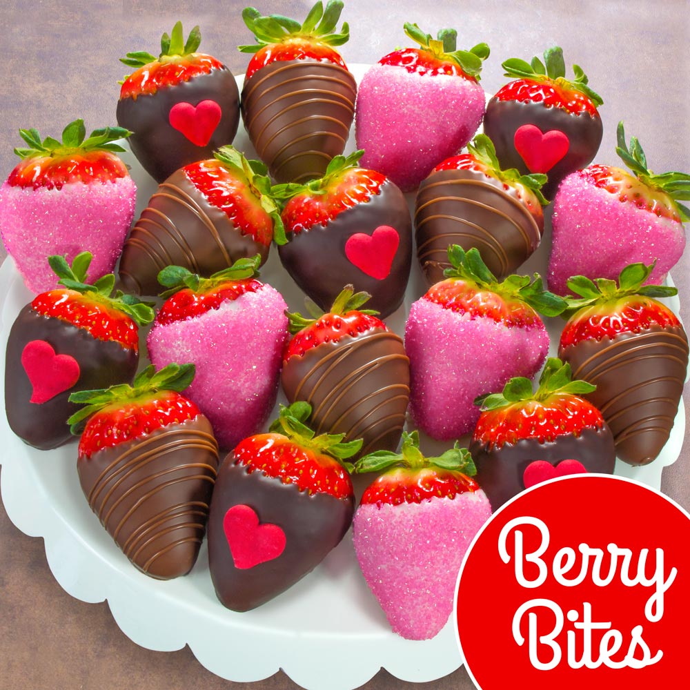 18 Love Bites Chocolate Covered Strawberries (Fun Size)